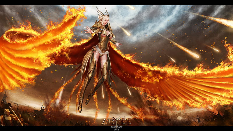 Fire Goddess, catastrophe, wings, guerra, goddess, game, blonde, power,  magic, HD wallpaper | Peakpx