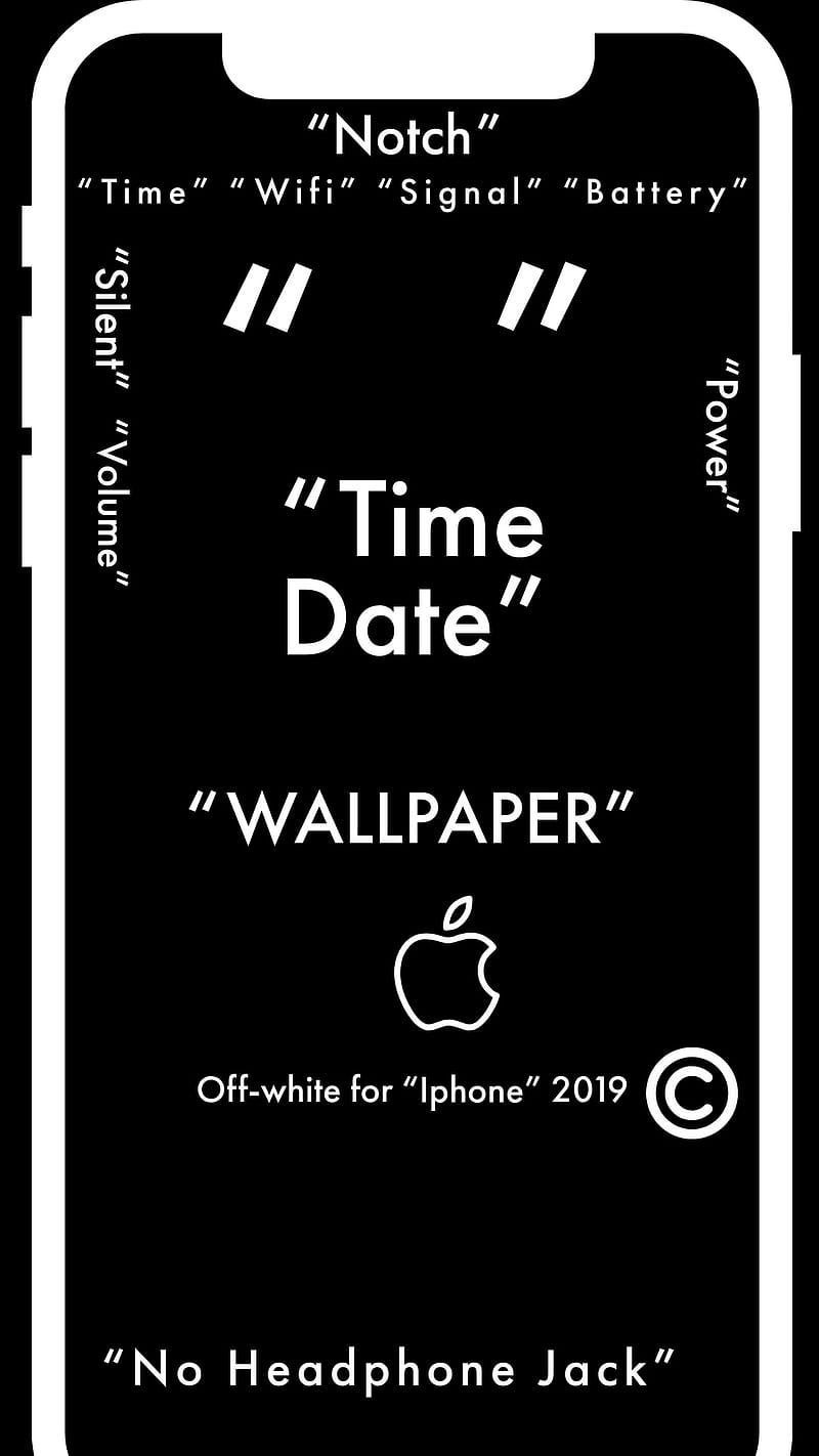 Off-White Iphone, apple, dark, darkmode, iphonex, HD phone wallpaper