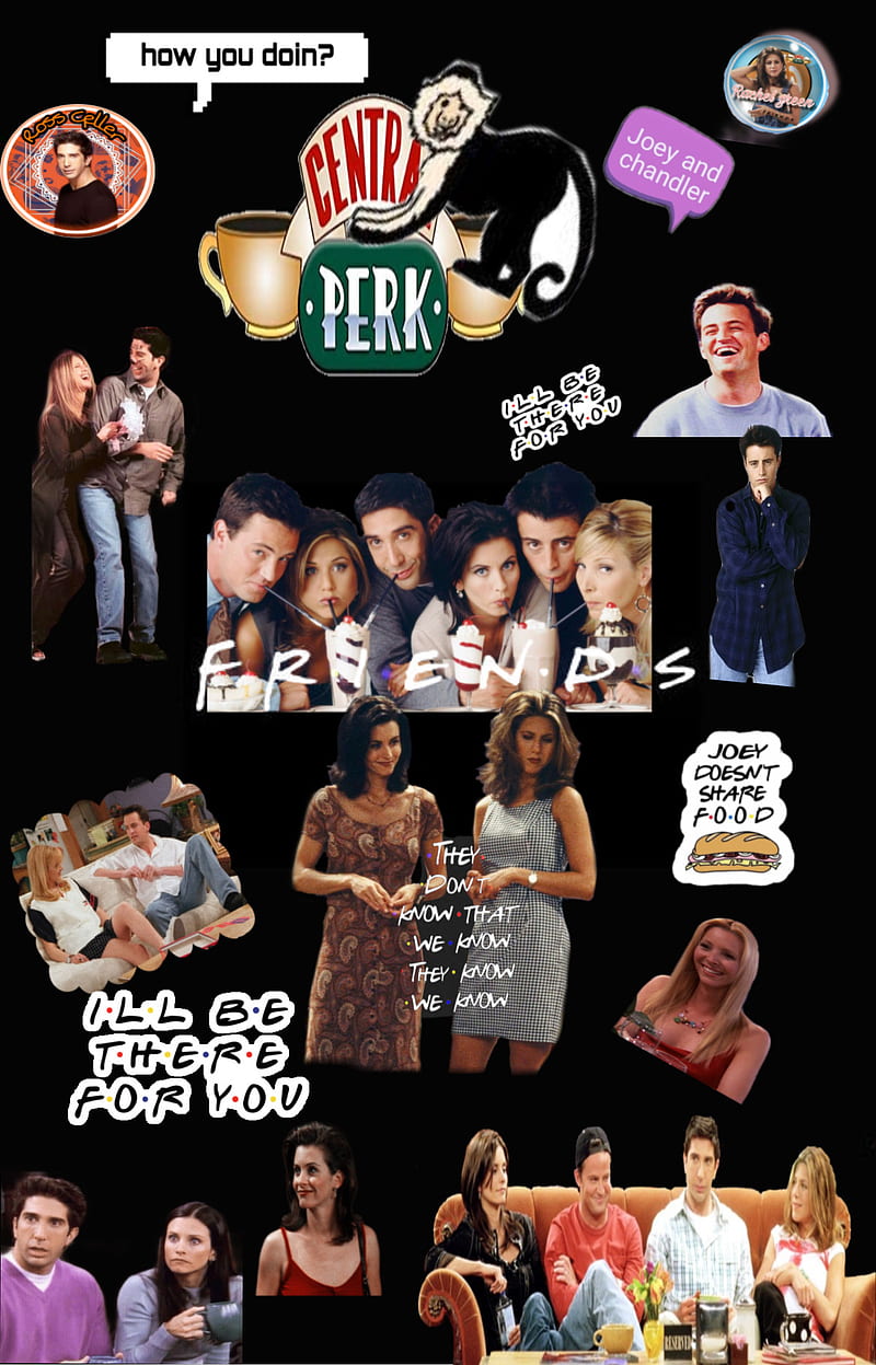 Ill Be there for you, 90s, chandler, friends, joey, monica, phoebe, rachel, ross, sitcom, HD phone wallpaper