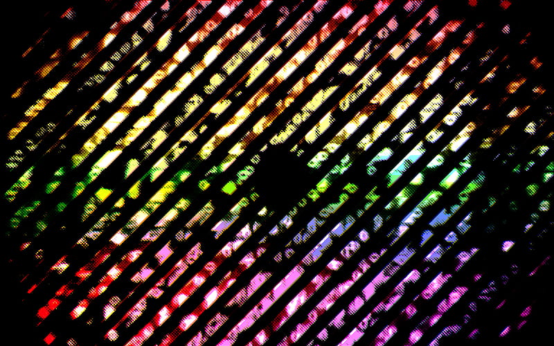 FractalDownside - OverBrite, pattern, grunge, stripes, apophysis, fractal, rainbow, hop, HD wallpaper