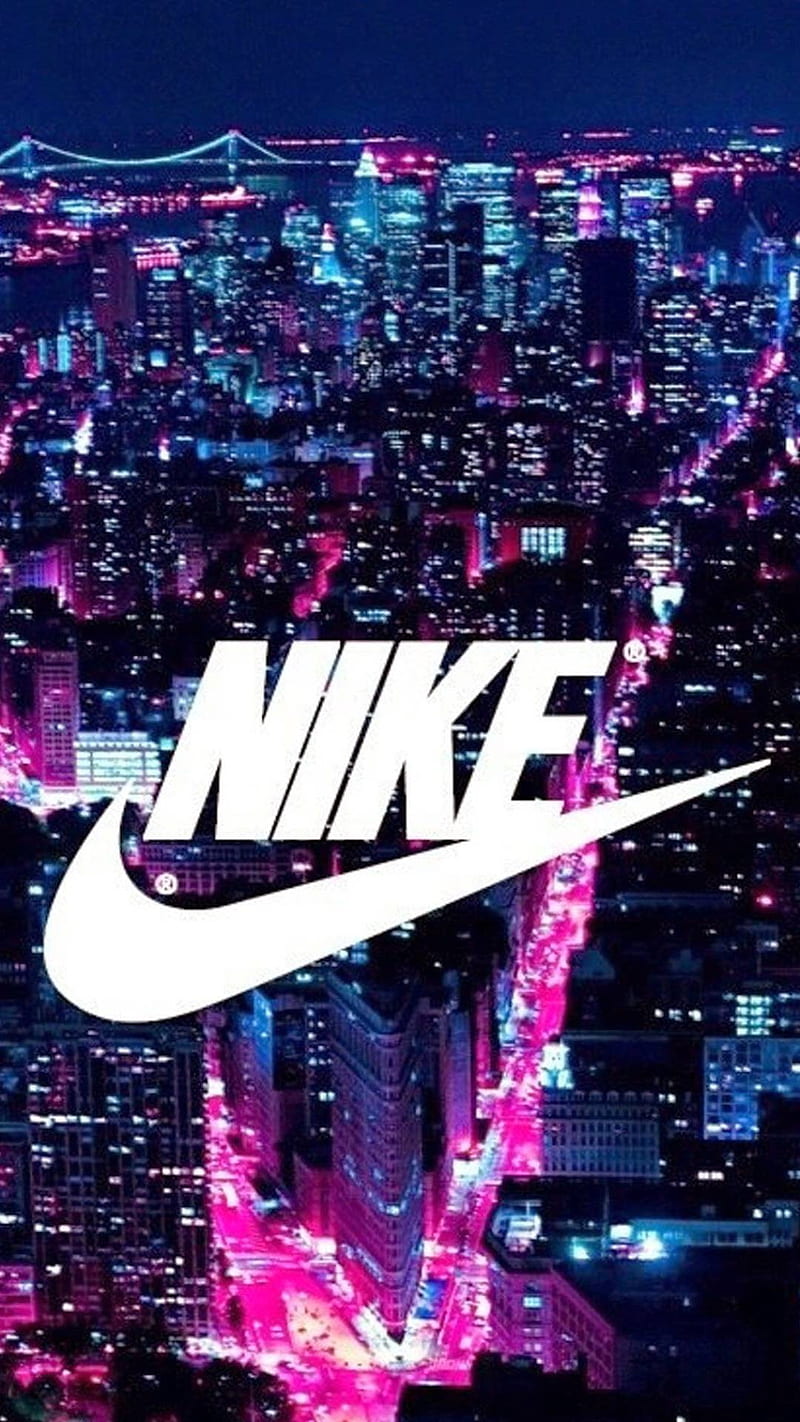 Nike city, air, blu and pink, do, just, logo, HD phone wallpaper