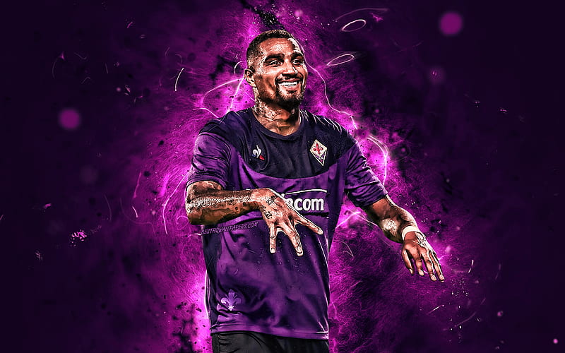 Kevin-Prince Boateng, goal, Fiorentina FC, soccer, Serie A, German footballers, Boateng, football, neon lights, Italy, HD wallpaper