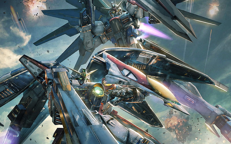 Gundam Versus, 2017 games, poster, HD wallpaper