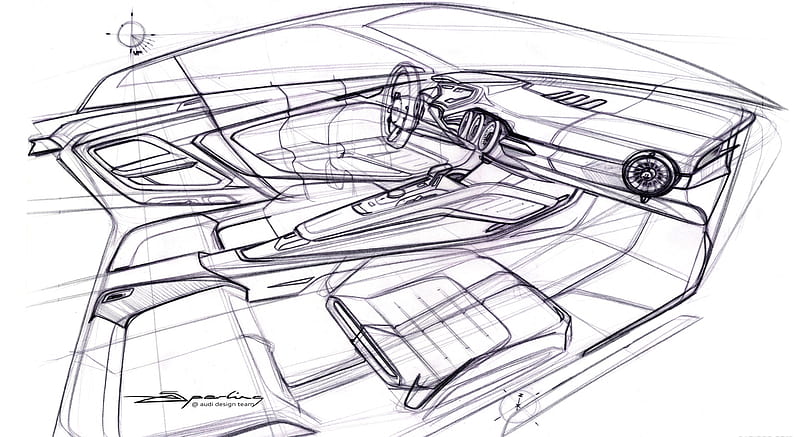 2017 Audi Tt Interior Design Sketch