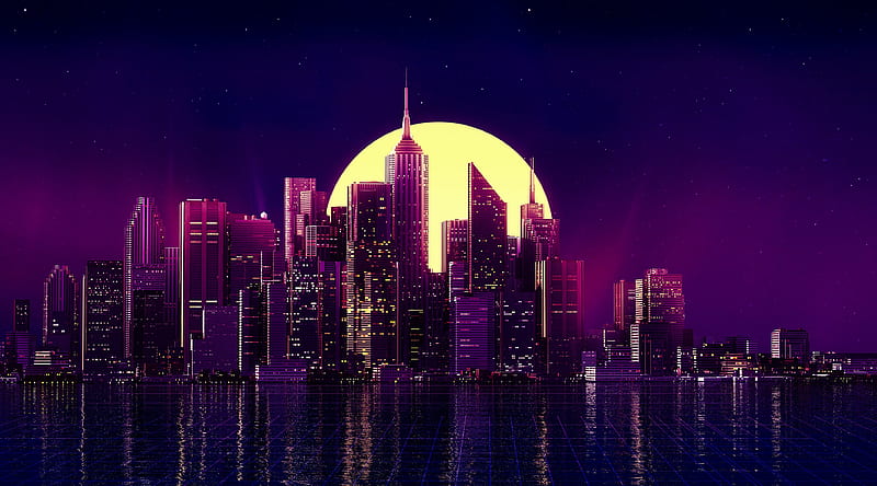 City View Night Stars Illustration, HD Artist, 4k Wallpapers, Images,  Backgrounds, Photos and Pictures