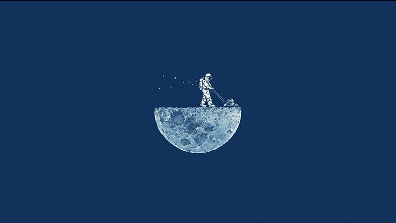 Funny Moon Astronauts, HD wallpaper
