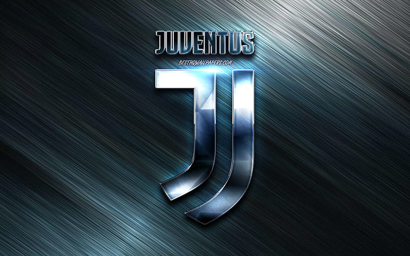 Juventus metal new logo, metal background, Juve, Serie A, Juventus logo, italian football club, Juventus new logo, Italy, Juventus FC, HD wallpaper