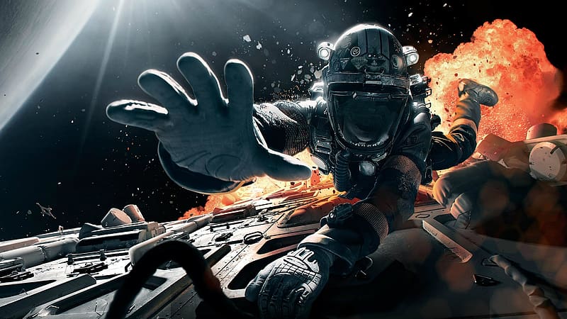 The Expanse 2015 - 2022, astronaut, tv series, poster, the expanse, space, cosmonaut, fire, hand, afis, HD wallpaper