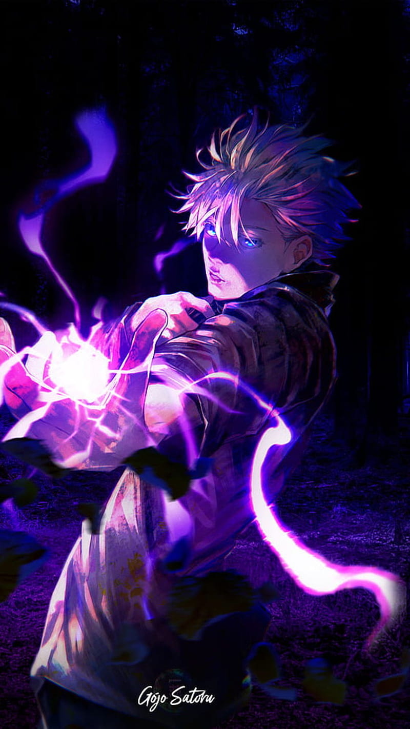 Jujutsu kaisen, anime, jujutsu, kaisen, manga, purple, satoru gojo, theme,  HD phone wallpaper