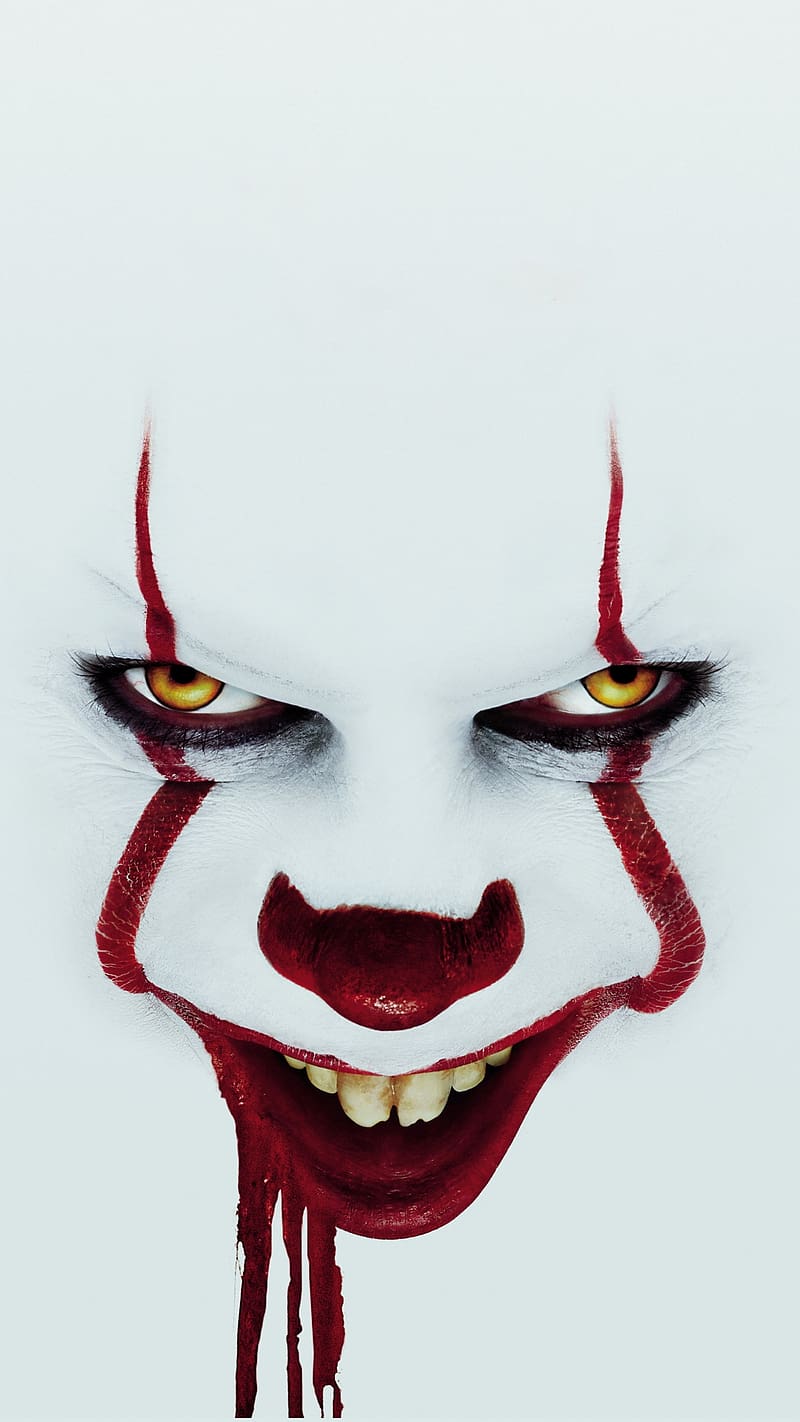 Sunday Horror, Clown White Face, clown, white face, pennywise, scary look, HD phone wallpaper