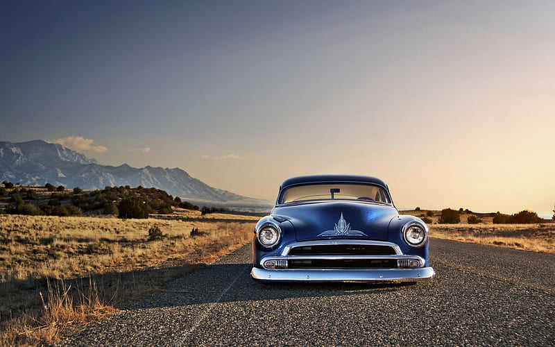 Hot Rod Chevrolet 1, hot-rod, chevrolet, carros, blue, HD wallpaper
