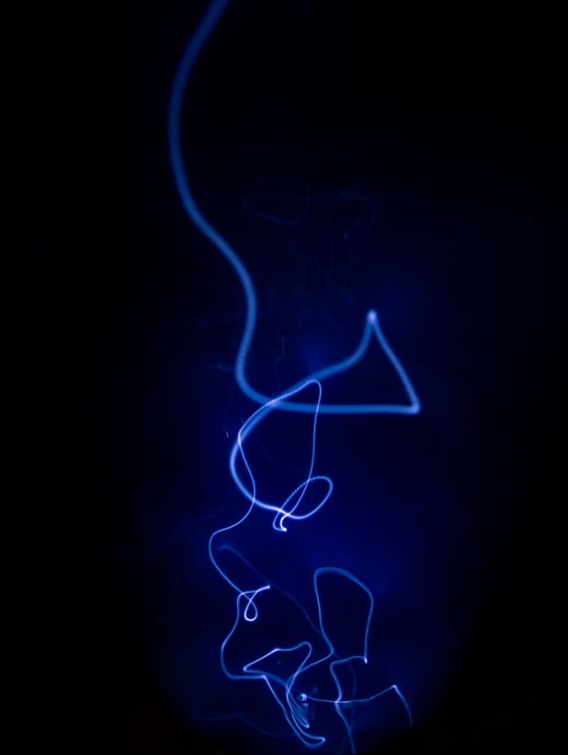 beam, light, neon, backlight, blue, dark, HD phone wallpaper