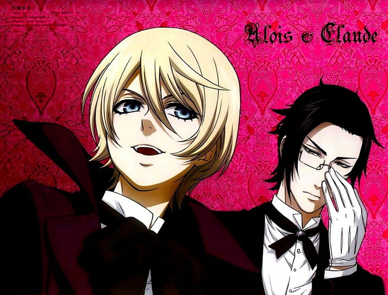 Alois Trancy And Claude Faustus, Blonde Hair, Kuroshitsuji, Anime ...