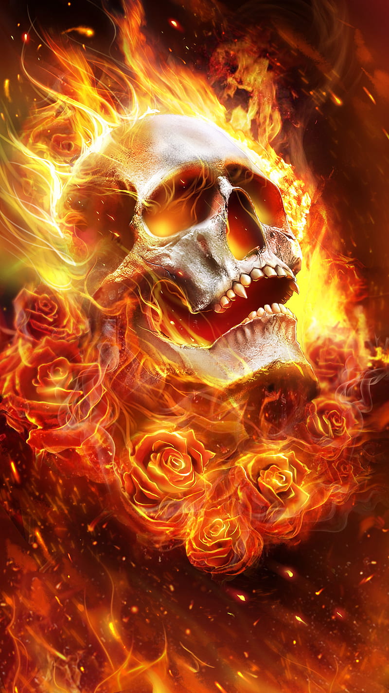 Skull on fire, bad boy, bad boys, HD phone wallpaper | Peakpx