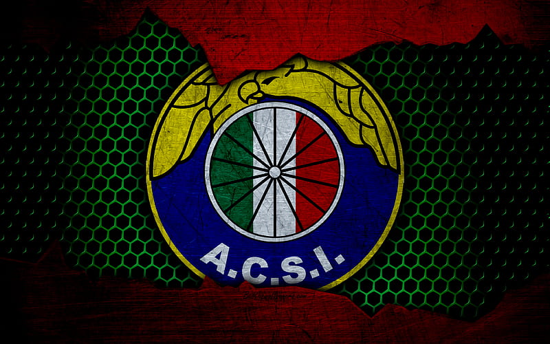 Audax Italiano logo, Chilean Primera Division, soccer, football club, Chile, grunge, metal texture, Audax Italiano FC, HD wallpaper