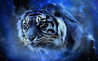 Download A captivating white tiger in a mystical 3D forest Wallpaper   Wallpaperscom