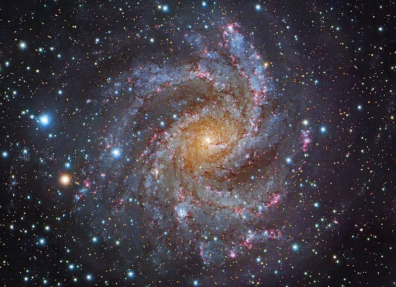 Facing NGC 6946, stars, cool, space, fun, galaxies, HD wallpaper