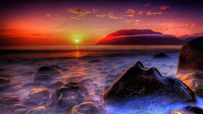 Beautiful Sunset, colorful, vivid, r, lovely, HD wallpaper