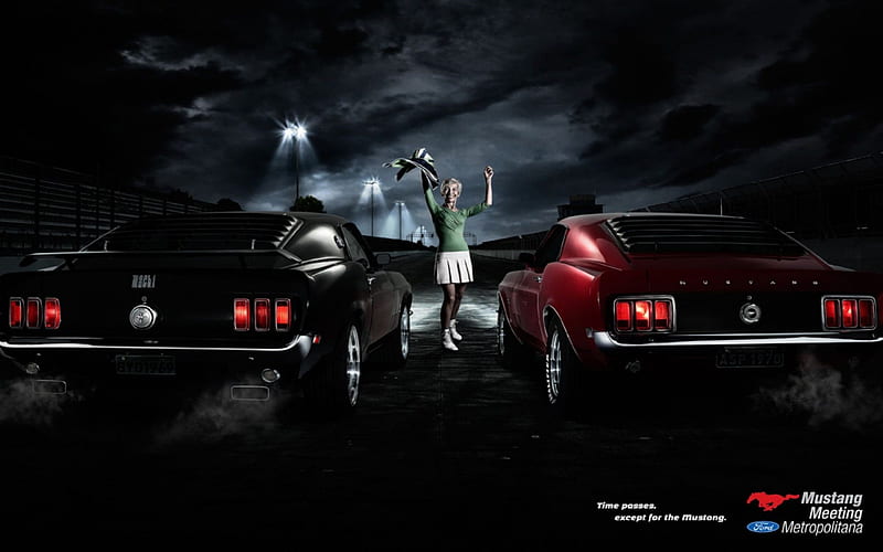 Time passes except the Mustang, stang, siempre, mustang, car, HD wallpaper