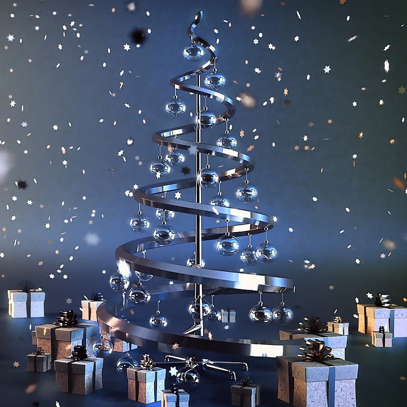 Christmas Tree, decor, festive, holiday, HD wallpaper