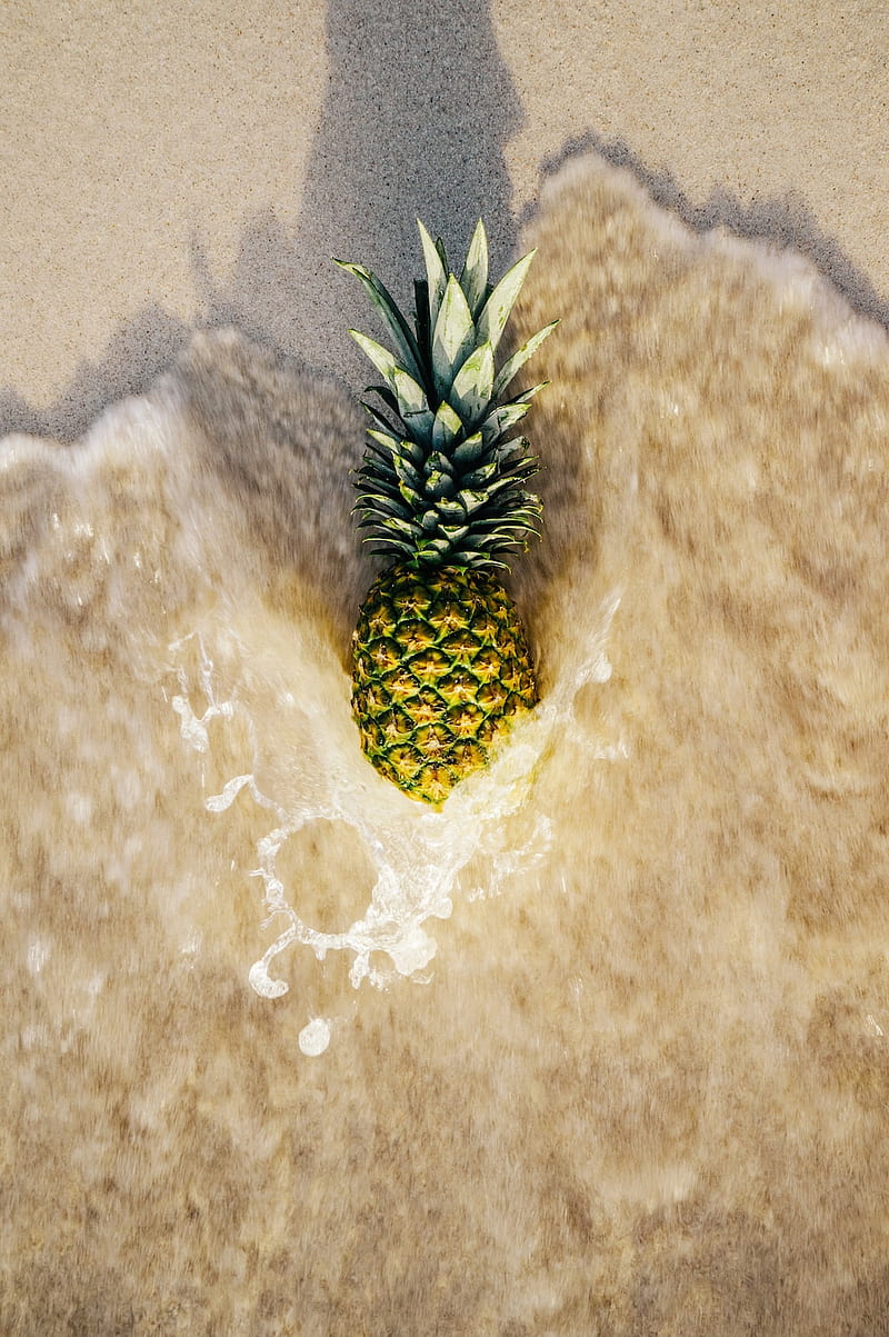 yellow and green pineapple on brown sand – Pineapple on Unsplash, HD phone wallpaper