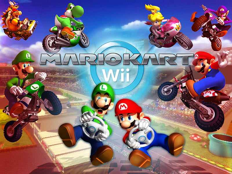 Mario Kart Wii Awesome Racing Cool Fun Hd Wallpaper Peakpx - Mario Kart Wallpaper Wii