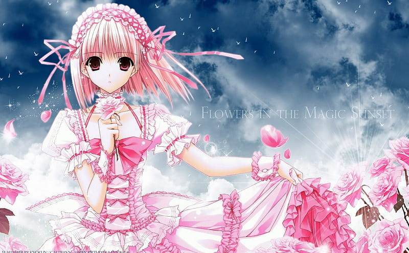 Wallpaper : anime girls, sakura tree, pink flowers 2132x1200 - somebody1 -  1294731 - HD Wallpapers - WallHere