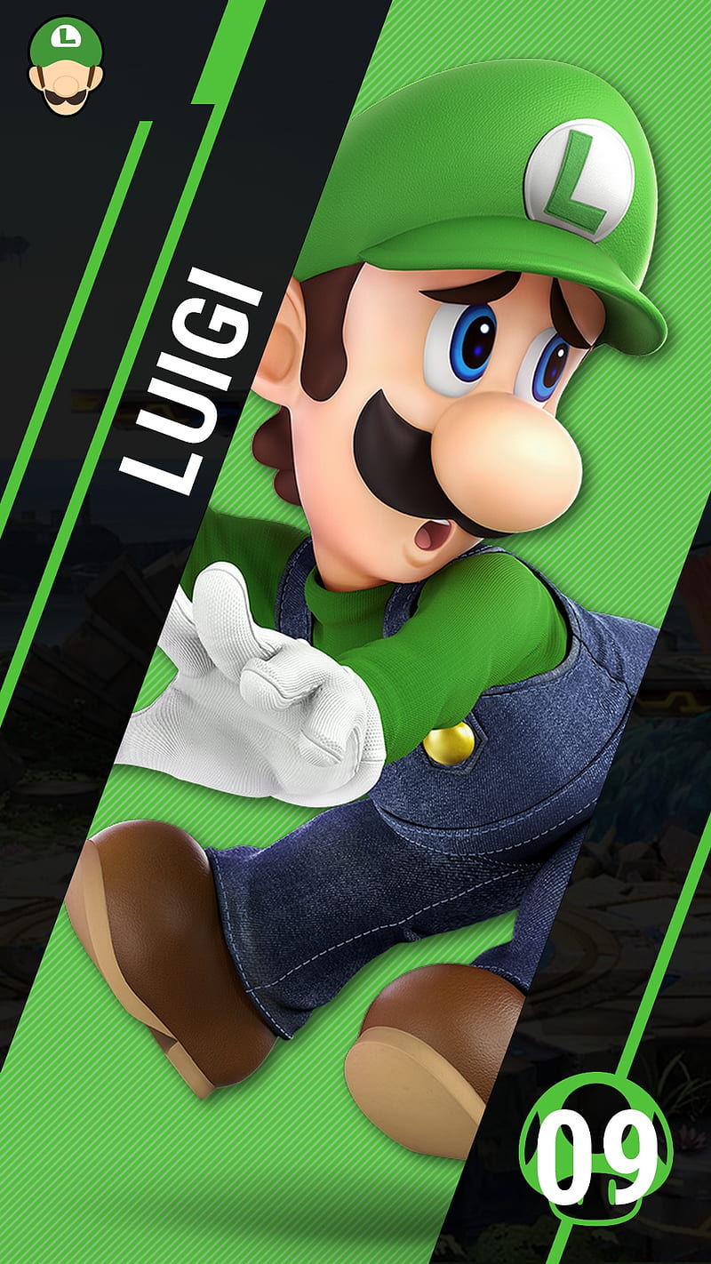 SSBU Luigi, smash, ultimate, super mario, nintendo, videogames, HD phone wallpaper