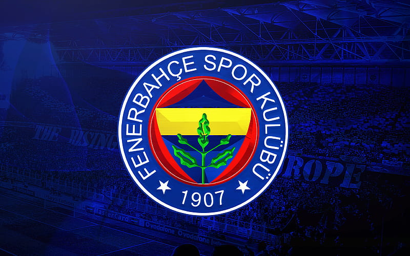 Fenerbahce SK, fan art, logo, Super Lig, Turkish football club, blue background, football, soccer, Fenerbahce FC, Istanbul, Turkey, HD wallpaper