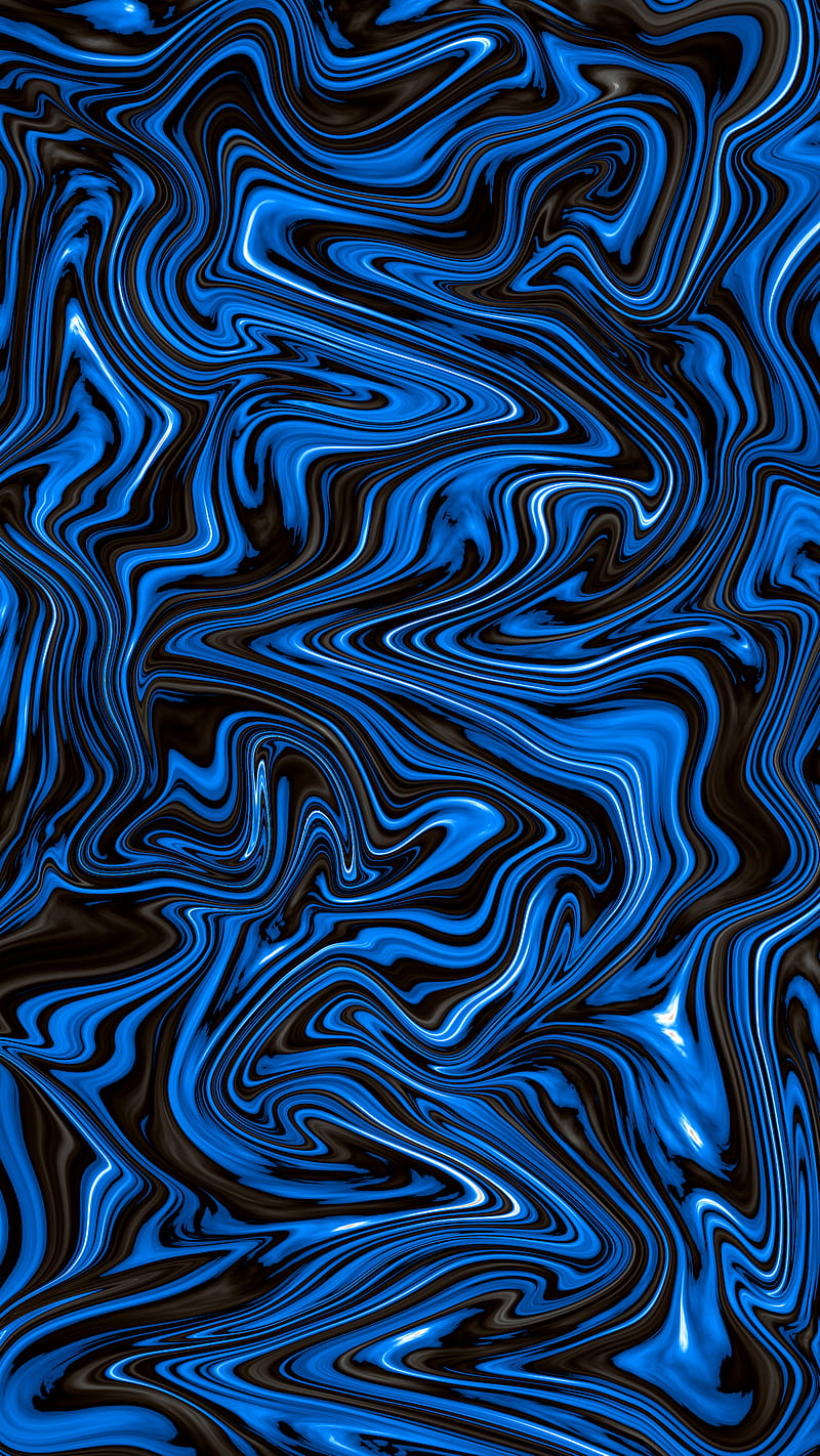 Abstract blue liquid, black, colorful, colors, flow, mix, HD phone wallpaper  | Peakpx