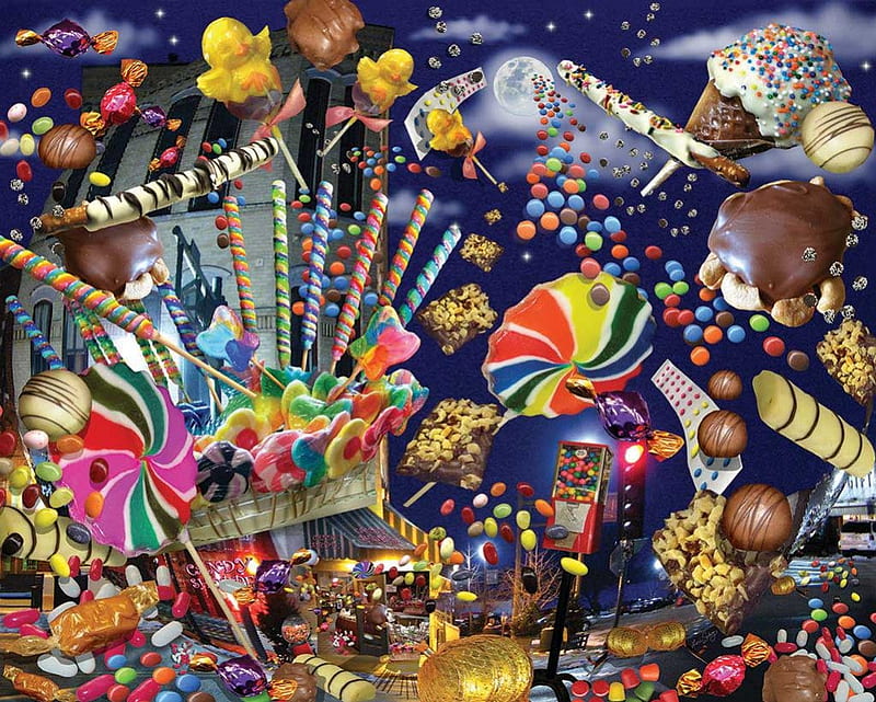 NIGHT TIME CRAVINGS, candy, sweets, chocolate, abstract, HD wallpaper