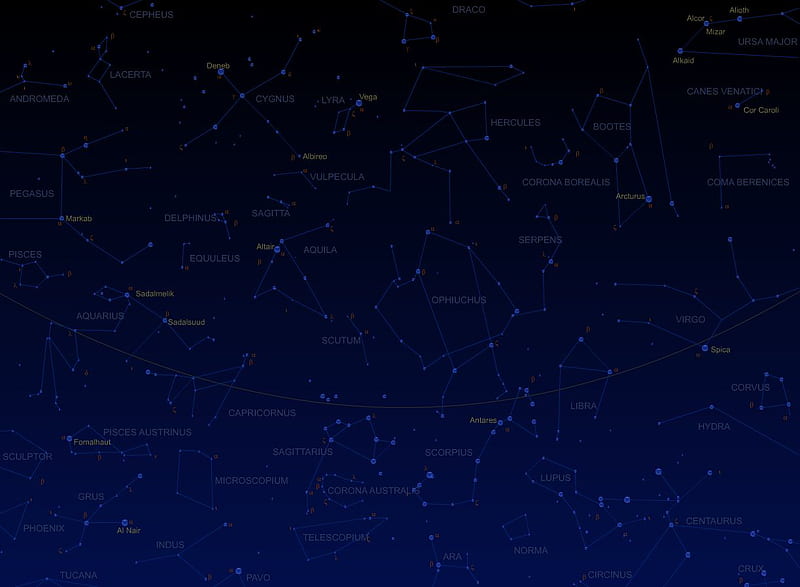 constellations of stars wallpaper