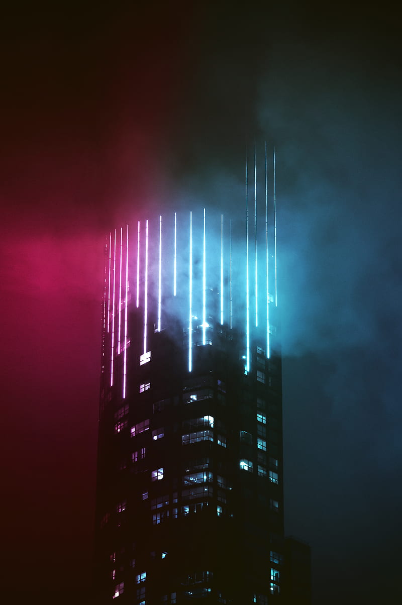lighted building during nighttime, HD phone wallpaper