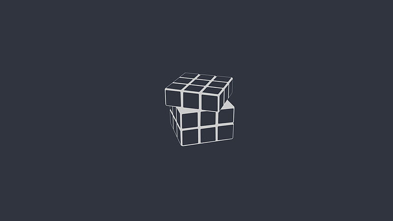 Rubiks Cube Minimalism, rubiks, cube, artist, minimalism, digital-art, HD wallpaper