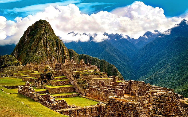 Monuments, Mountain, Cloud, Sunny, Ruin, Machu Picchu, , Inca, HD wallpaper