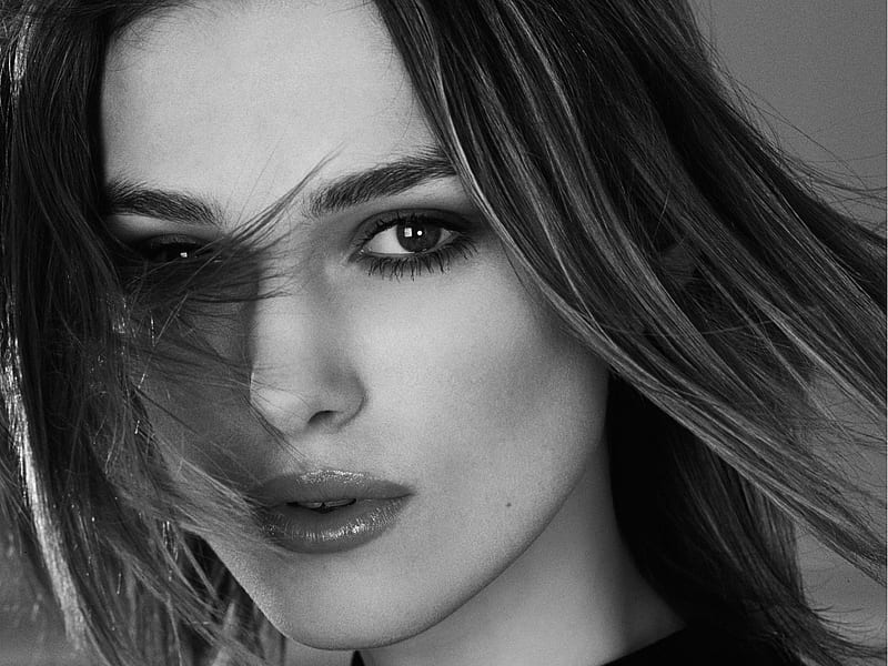 Keira Knightley, female, actress, people, black and white, sexy, HD wallpaper