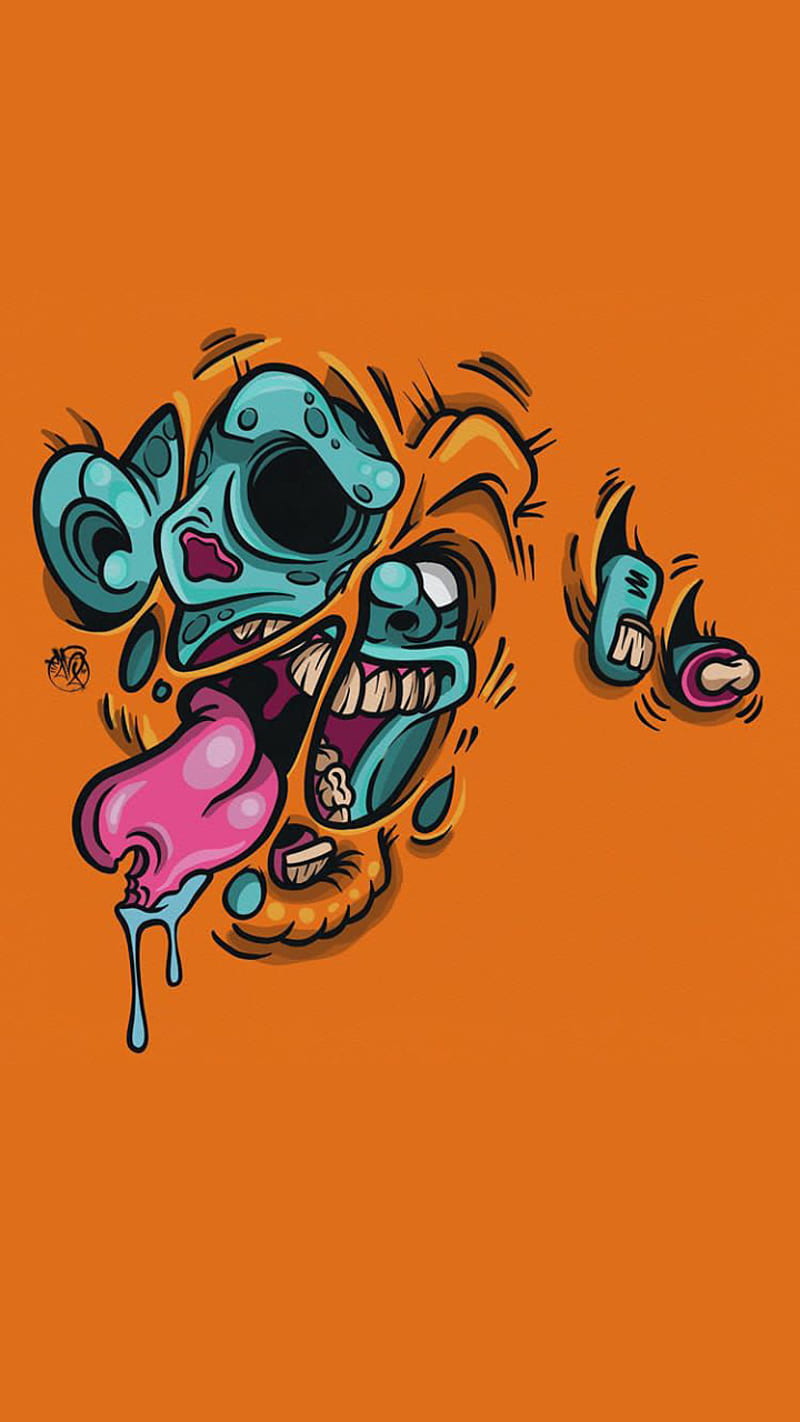 Zombie, graffiti, halloween, logo, orange, tattoo, tattoos, zombies, HD  phone wallpaper | Peakpx