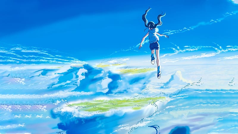 Anime, Cloud, Weathering With You, Tenki No Ko, Hina Amano, HD wallpaper