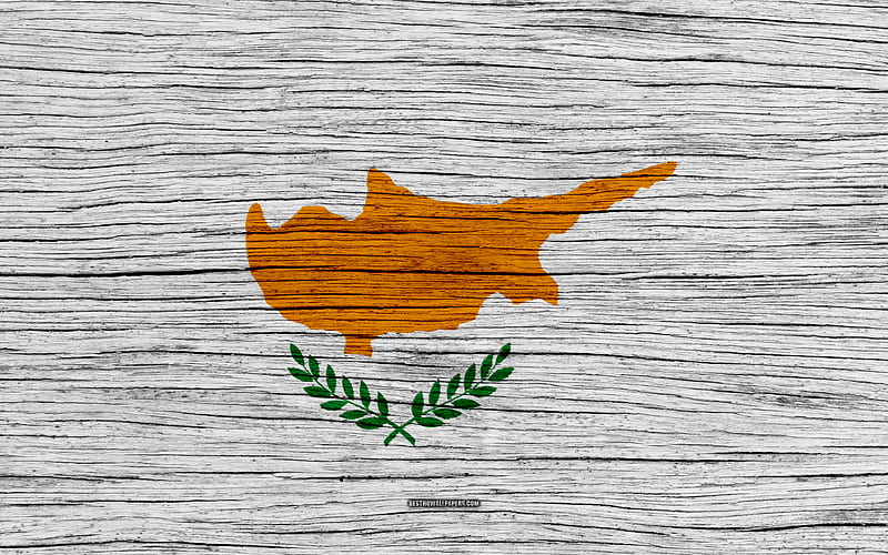 Flag of Cyprus Asia, wooden texture, Cypriot flag, national symbols, Cyprus flag, art, Cyprus, HD wallpaper