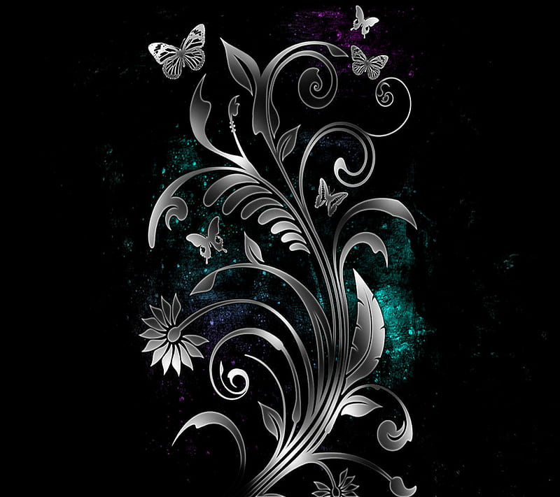 desenho, black, butterfly, HD wallpaper