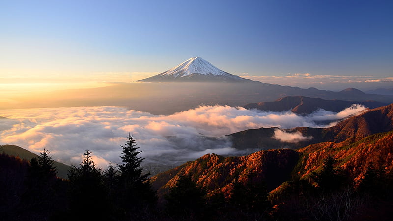 Mount Fuji , mount-fuji, mountains, nature, HD wallpaper