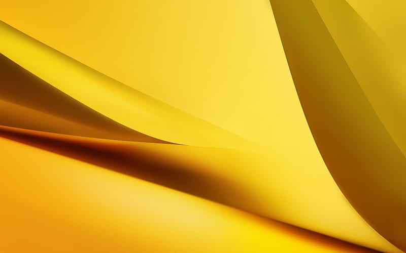 golden wave, yellow wave, yellow background, HD wallpaper