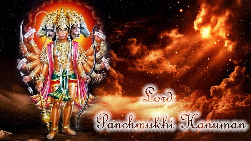 Panchmukhi Lord Hanuman Wallpaper for Mobile Download  HinduWallpaper