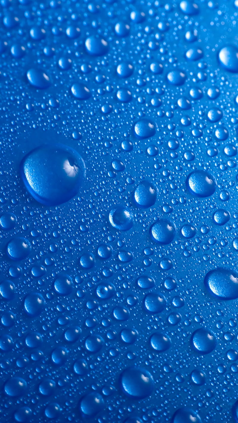 Drops, blue, raindrops, water, waterdrops, wet, HD phone wallpaper