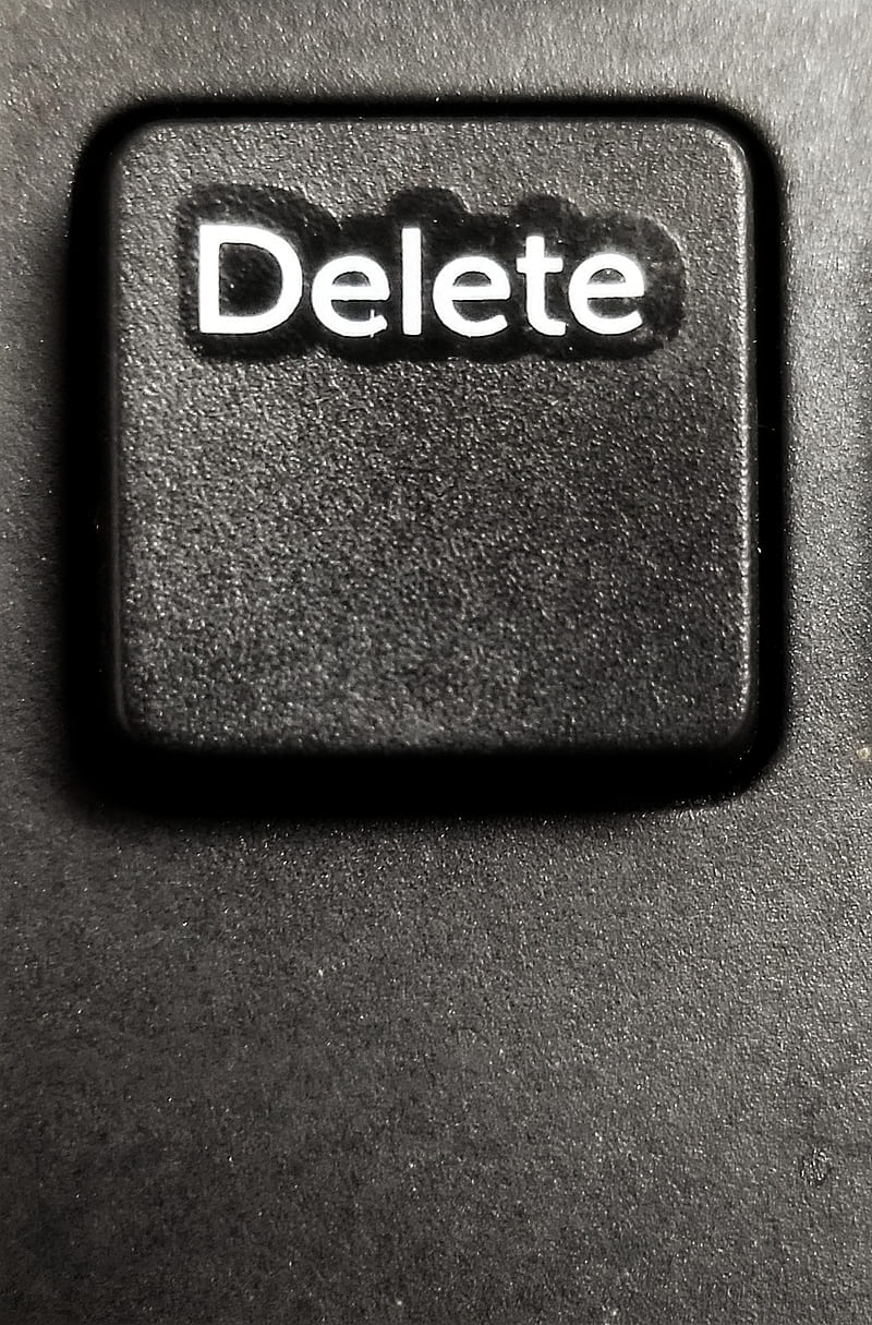 Delete, abc, black, button, computer, keyboard, letters, text, HD phone wallpaper