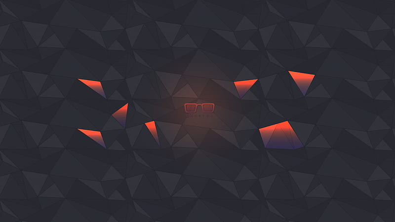 youtube banner , black, red, triangle, pattern, orange - Use, HD wallpaper