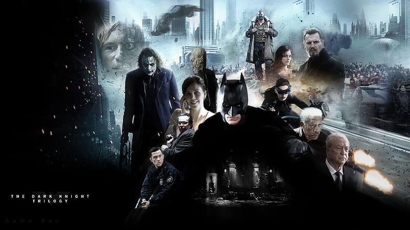 Batman, The Dark Knight Trilogy, Joker, The Dark Knight, HD wallpaper