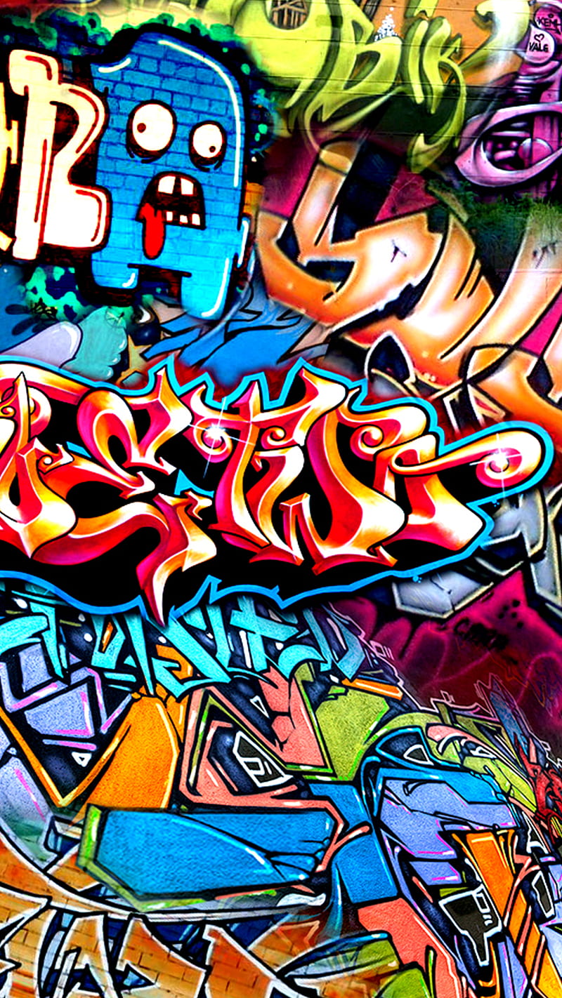 Graffiti, colors, graphics, HD phone wallpaper