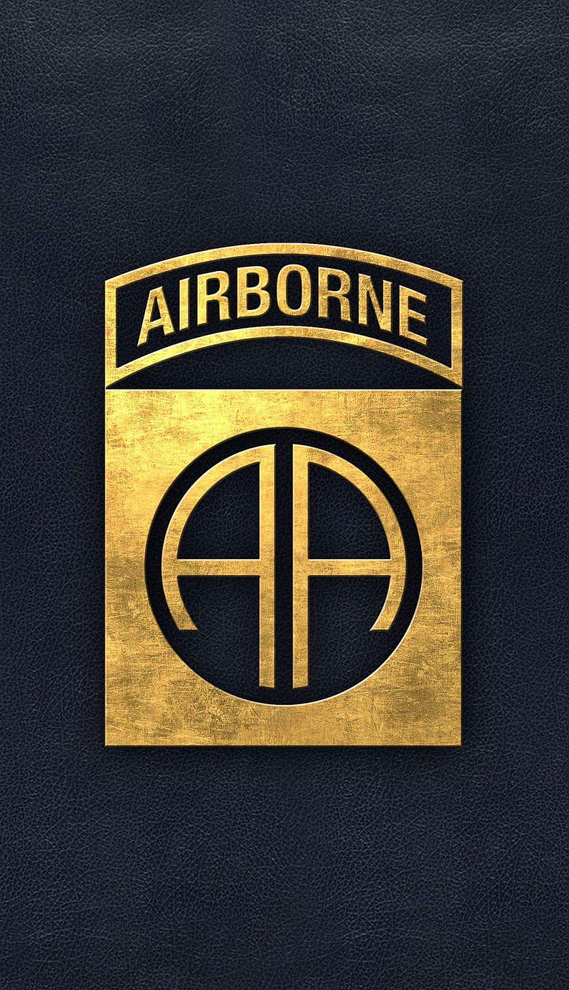 82nd Airborne gold, 82nd, airborne, america, army, gold, logo, paratrooper, us, usa, HD phone wallpaper