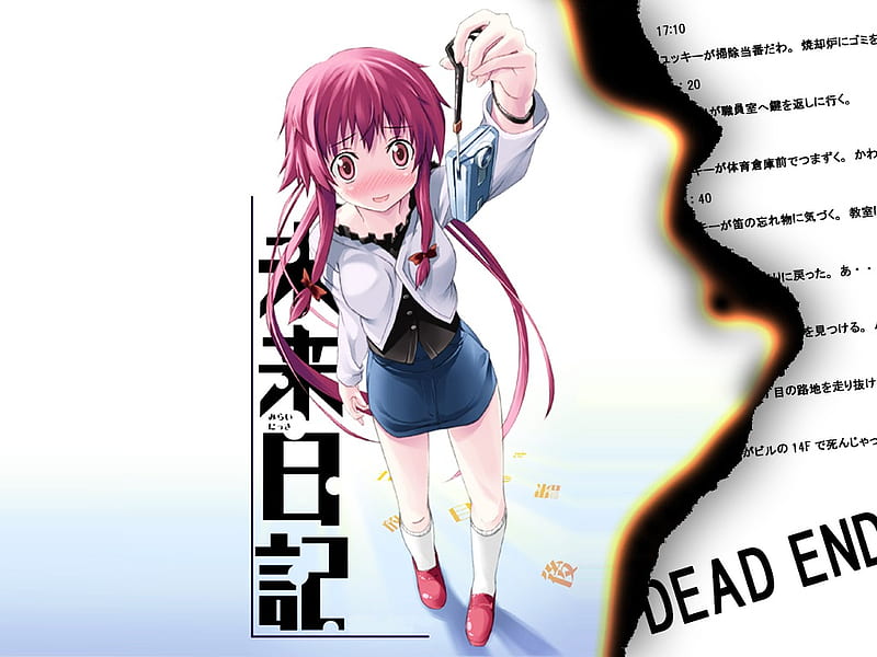 Yuno Gasai Dead End, mirai, yuno, anime, nikki, HD wallpaper